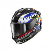 Shark D-Skwal 3 STREETRUSH bukósisak fekete-kék-króm